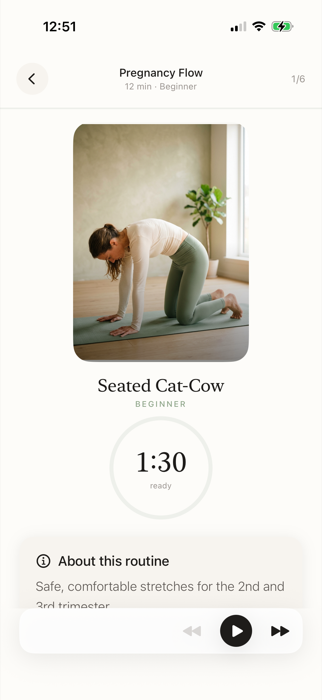 Pregnancy flow routine