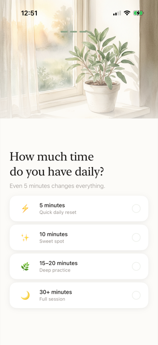 Choose how much daily time you have